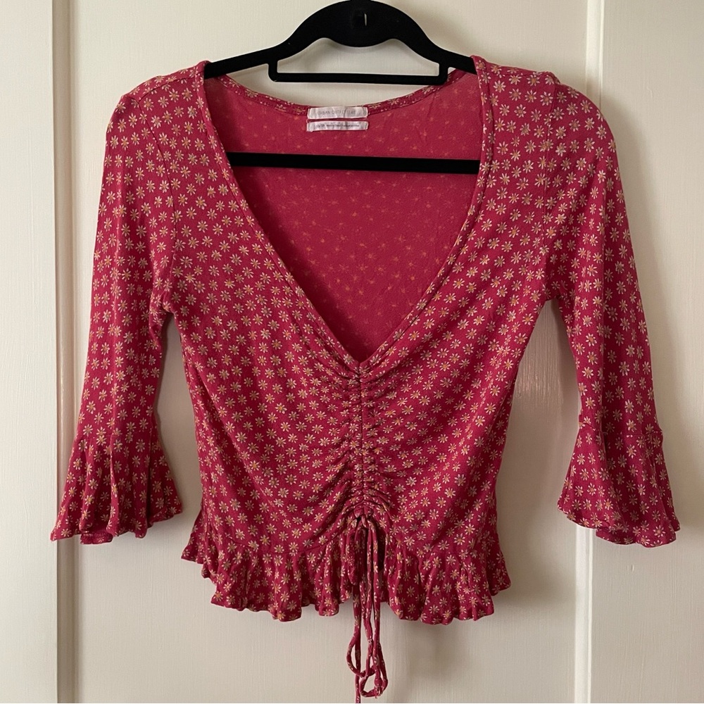 Urban Outfitters Floral Ruffle Top
